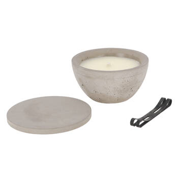 Esschert Design Outdoor Candle Round w/ Cover Home Decor Medium 17.8cm Grey