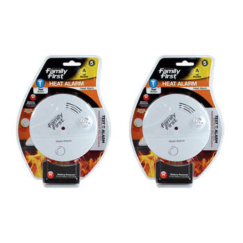 2PK Family First Heat Detection Alarm Air Temperature Detector For All Rooms 9V 