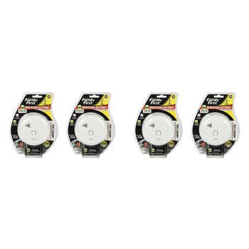 4PK Family First Photoelectric Smoke Alarm 10Yr Lithium w/ Test & Hush Btn All Rooms
