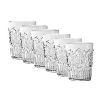 6PK SS Collective Clear Scallop Design Acrylic Tumbler Drinkware 472ml