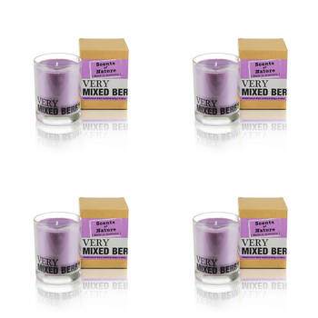 4PK Scents Of Nature Very Mixed Berry Soy Candle Scented 240g