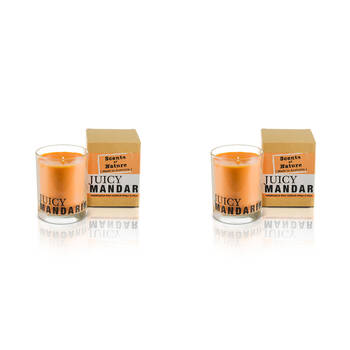 2PK Scents Of Nature Juicy Mandarin Soy Candle Scented 240g