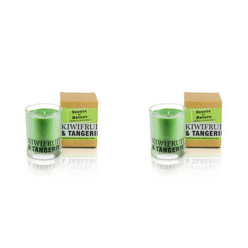 2PK Scents Of Nature Kiwifruit & Tangerine Soy Candle Scented 240g