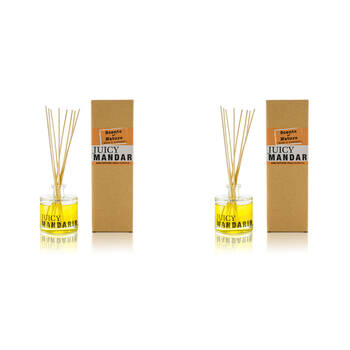 2PK Scents Of Nature Juicy Mandarin Reed Diffuser Light Floral Scent 150ml