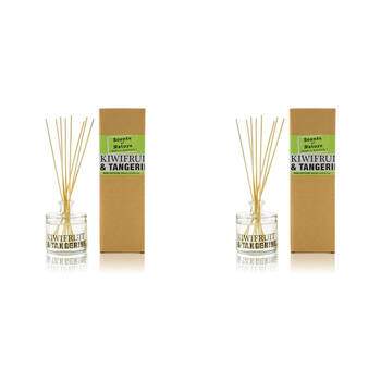 2PK Scents Of Nature Kiwifruit & Tangerine Reed Diffuser Zesy Zing Scent 150ml