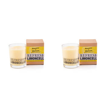 2PK Scents Of Nature Refreshing Limoncello Soy Candle Scented 240g