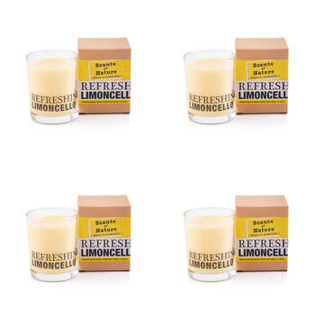 4PK Scents Of Nature Refreshing Limoncello Soy Candle Scented 240g