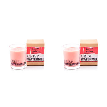 2PK Scents Of Nature Crisp Watermelon Soy Candle Scented 240g
