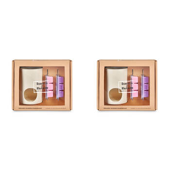 2x 13pc Scents Of Nature Melt Ceramic 1 Wax Burner and 12 Soy Set