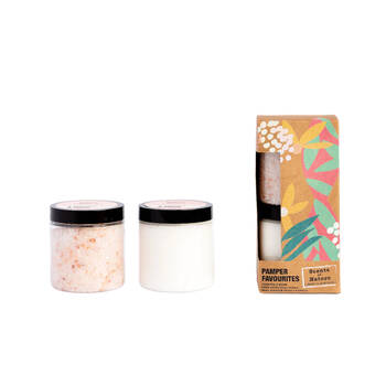 2pc Scents Of Nature Body Souffle & Bath Salt Gift Set Jasmine Musk 2x250g