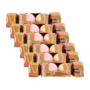 6x 2pc Scents Of Nature Festive Bath Fizzer Bon Marshmallow & Limoncello 2x100g