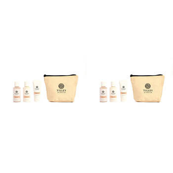2x 3pc Tilley Classic White Wash Lotion & Scrub Champagne Confetti Limited Ed