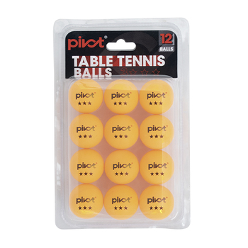 12pc Pivot 3 Star Table Tennis Balls Orange