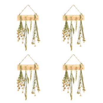 4PK Esschert Design Rustic Pinewood Herb & Flower Drying Rack 38.5cm Natural