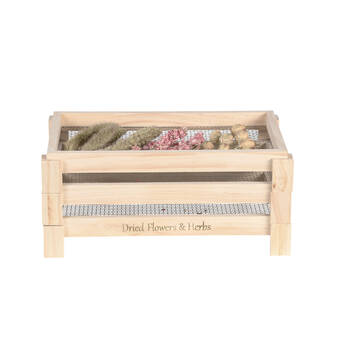 Esschert Design Wooden Herb & Flower Drying Screen w/ 3 Shelves Natural