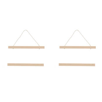2PK Esschert Design Wooden Poster Hanger Home/Indoor Organiser Small Natural
