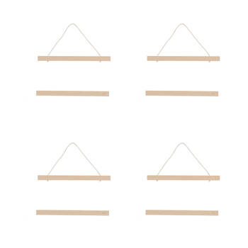 4PK Esschert Design Wooden Poster Hanger Home/Indoor Organiser Small Natural