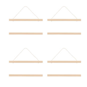 4PK Esschert Design Wooden Poster Hanger Home/Indoor Organiser Medium Natural