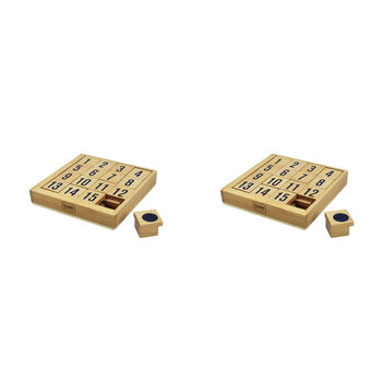 2PK 15pc Legami Wooden Number Puzzle Tabletop Game Play Set 6+