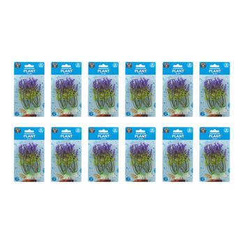 24pc Dudley's World Of Pets Aquarium Plant Purple Accent 10cm Assorted
