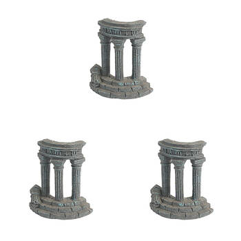 3PK Dudley's World Of Pets Antique Columns Aquarium Decoration