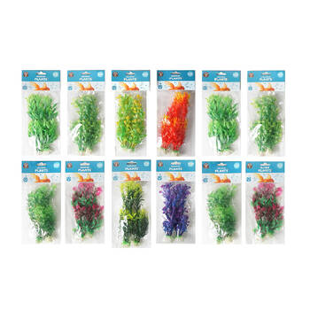 24pc Dudley's World Of Pets Aquarium Plants 15-19cm Assorted - Green
