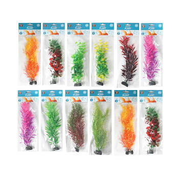 12PK Dudley's World Of Pets Aquarium Plant 28cm Assorted - Orange