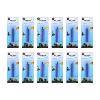 12PK Dudley's World Of Pets Stick Aquarium/Tank Airstone 10cm - Blue