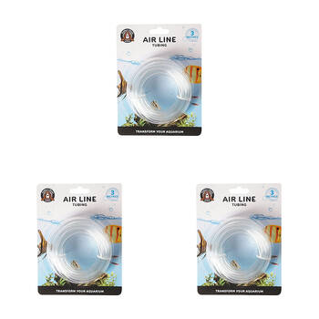 3PK Dudley's World Of Pets Aquarium/Fish Tank PVC Tubing 3m - Clear