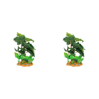2PK Dudley's World Of Pets Aquarium/Fish Tank Resin Plant Decor 15cm