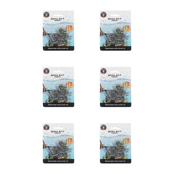 6PK Dudley's World Of Pets Aquarium/Fish Tank Small Ship Decor 13cm