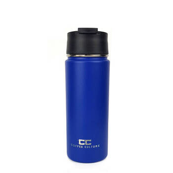 Coffee Culture 500ml Stainless Steel Travel Flask w/ Sipper - Blue