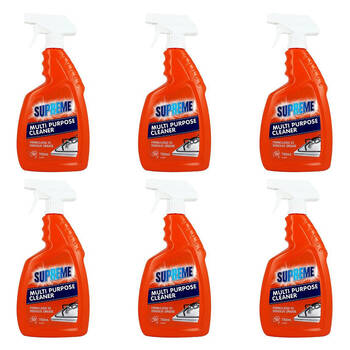 6PK Supreme Anti-Grease Multi-Purpose Cleaner Spray Cleaning Solution 750ml