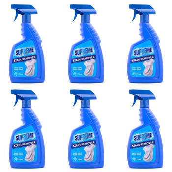 6PK Supreme Tough Stain Remover Liquid Spray Cleaning Solution 750ml