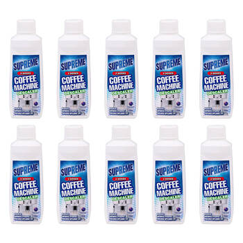 10PK Supreme 2-Doses Coffee Machine Liquid Descaler Cleaning Solution 250ml