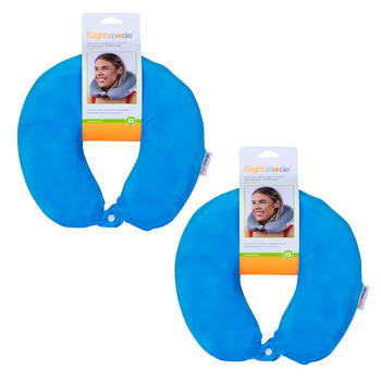 2PK Memory Foam Travel Pillow - Assorted