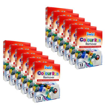 12x 12pc Swirl Colour Run Remover Dye Catcher Laundry Sheets 11x20cm