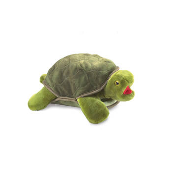 Folkmanis Large Plush Turtle Puppet 33x28cm - Green 3y+