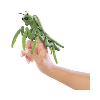 6pc Folkmanis Mini Praying Mantis Finger Puppet 18cm - Green 3y+