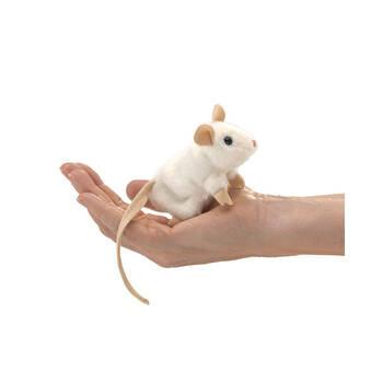 4pc Folkmanis Mini White Mouse Finger Puppet 10x5cm Kids Toy 3y+