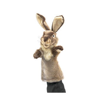 Folkmanis Rabbit Stage Hand Puppet Kids Animal Toy 15cm Brown 3y+