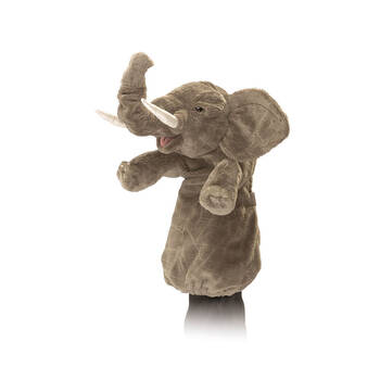 Folkmanis Elephant Stage Hand Puppet Kids Animal Toy 25x28cm Brown 3y+