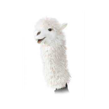 Folkmanis Alpaca Stage Hand Puppet 23x38cm - White 3y+