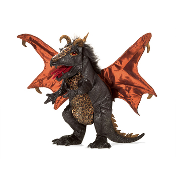 Folkmanis Black Dragon 61cm Animal Hand Puppet Kids/Children Toy 3y+