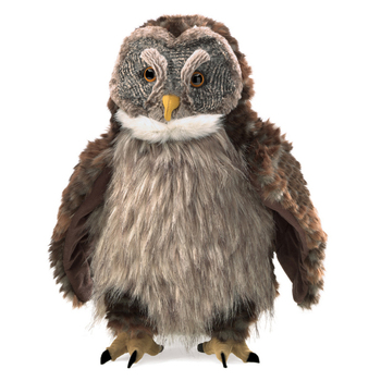 Folkmanis Hooting Owl 41cm Animal Hand Puppet Kids/Children Toy 3y+
