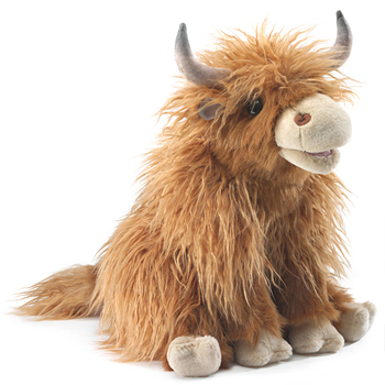 Folkmanis Highland Cow 41cm Animal Hand Puppet Kids/Children Toy 3y+