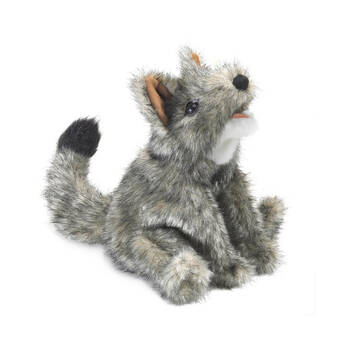 Folkmanis Small Coyote Hand Puppet 23cm Animal Toy Kids 3y+