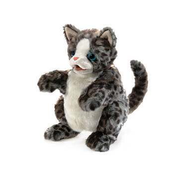 Folkmanis Wildcat Kitten Hand Puppet Kids/Children Toy Grey 3y+