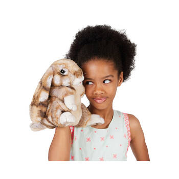 Folkmanis Silky Bunny Rabbit Hand Puppet 25cm Kids Toy 3y+