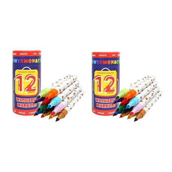2x 12pc Flower Monaco Washable Makers Art Supplies & Craft Kids/Children - 3y+